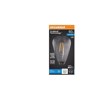 Sylvania Sylvania Truwave ST19 E26 (Medium) LED Bulb Daylight 60 Watt Equivalence 1 pk 41331